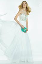 Alyce Paris - 6516 Long Dress In Diamond White Multi-color