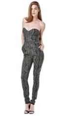 Again Collection - Dottie Jumpsuit In Print, Black