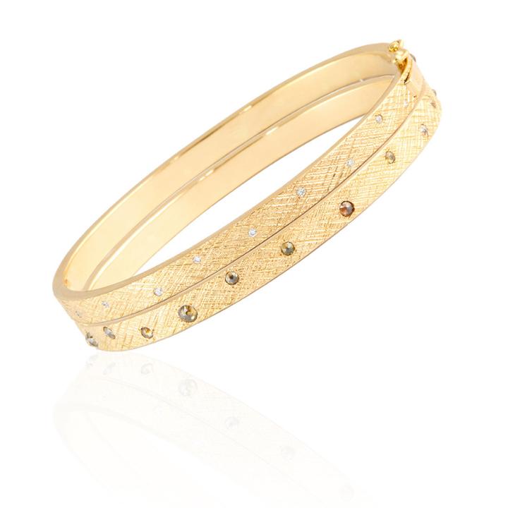 Nina Nguyen Jewelry - Crosshatch Gold Bangle