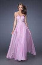 La Femme - 19724 Ruched Plunging Sweetheart Gown