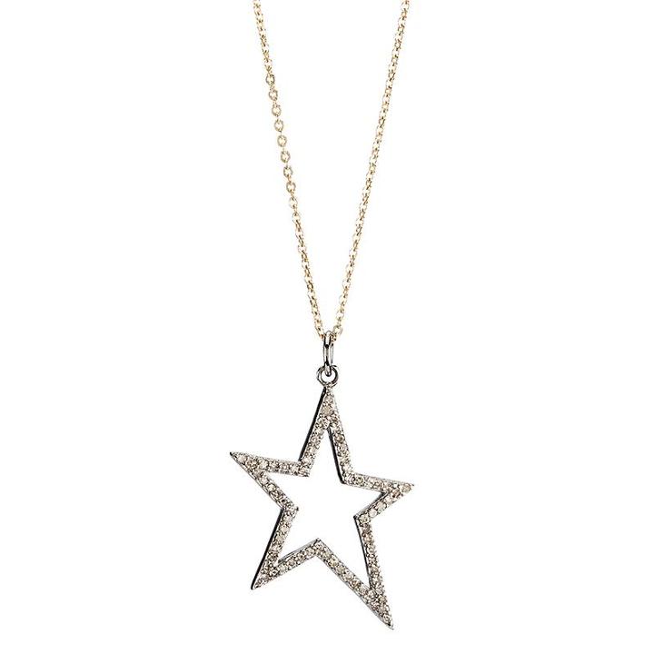 Ashley Schenkein Jewelry - Brooklyn Open Star Diamond Necklace