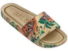 Montce Swim - Melissa X Gold Floral Beach Slides