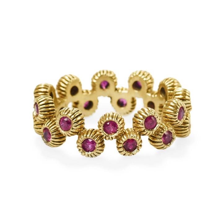 Elizabeth Buenaventura - Ruby Pumpkin Eternity Ring