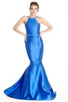 Aspeed - L1827 Dazzling Halter Neck Mermaid Evening Dress