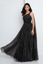 Terani Couture - 1722e4220 Asymmetric Neckline A-line Evening Gown