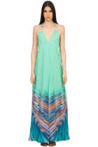 Caffe Swimwear - Halter Dress With Braided Strap In Green