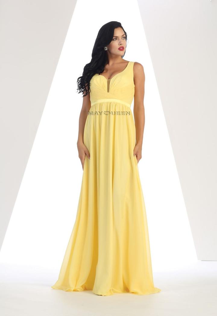 Simple Ruched V-neck Chiffon Dress