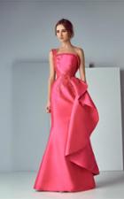 Saiid Kobeisy - 3185 Ruffled Drape Trumpet Gown