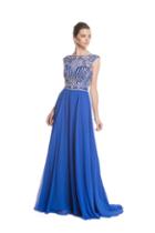 Aspeed - L1635 Embellished Illusion Bateau A-line Prom Dress