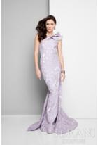 Terani Evening - Flowery Embellished One-shoulder Mermaid Gown 1711e3171