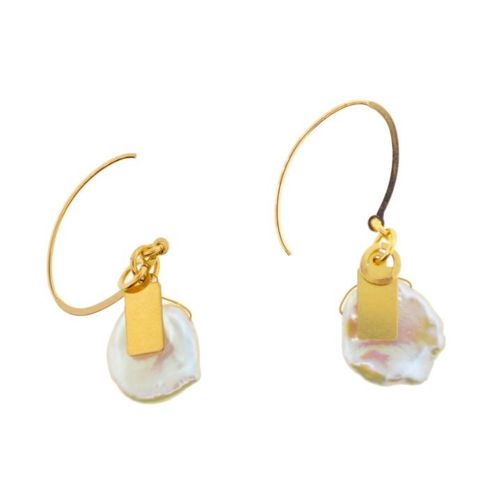 Mabel Chong - Keshi Pearl Long Ear Wire Earrings