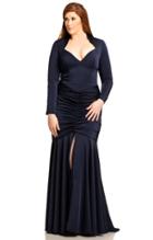 Johnathan Kayne - 8093k Queen Anne Stretch Crepe Mermaid Gown