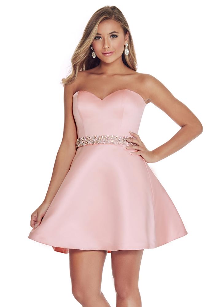 Ashley Lauren - 4064 Crystal Beaded Sweetheart Satin A-line Dress