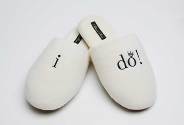 Minnie Rose - I Do! Cashmere Slippers