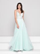 Colors Dress - 1916 Plunging Sweetheart Chiffon A-line Gown