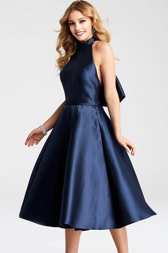 Jovani - Jvn53218 High Halter Neck A-line Dress