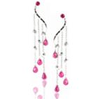 Tresor Collection - Pink Tourmaline And Diamond Briollett Earrings In 18k White Gold