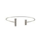 Heather Hawkins - Resilience Bar Cuff Bracelet In White Gold