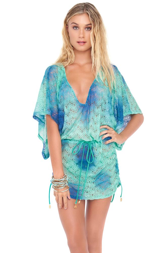 Luli Fama - Siete Mares Cabana V-neck Dress In Multicolor (l460976)