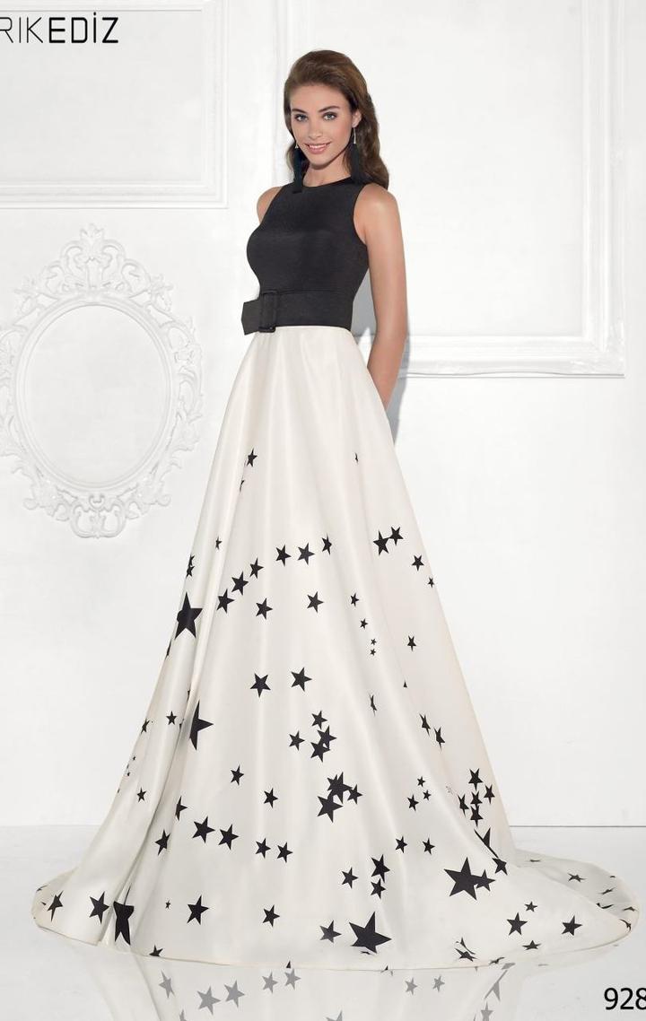 Tarik Ediz - Printed Satin Jersey Long Dress 92810
