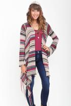 Goddis - Linsey Hooded Wrap W/ Fringe & Naples In Conga Pink