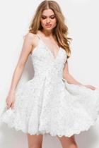 Jovani - 51788 Dainty Spaghetti Straps Short Dress