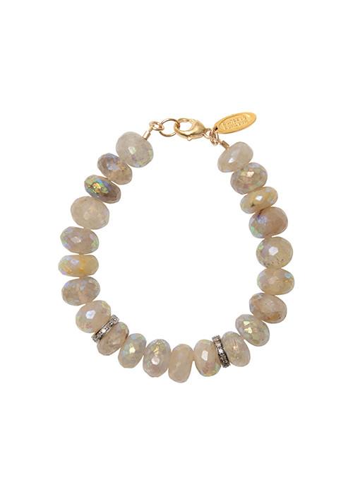 Heather Gardner - Large Aqua Rondelle Diamond Bracelet