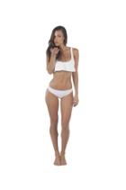 Lolli Swimwear - Double Dip Bottom In Dot White