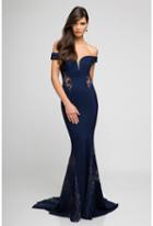 Terani Evening - 1723e4262 Chic Lace Off The Shoulder Evening Gown