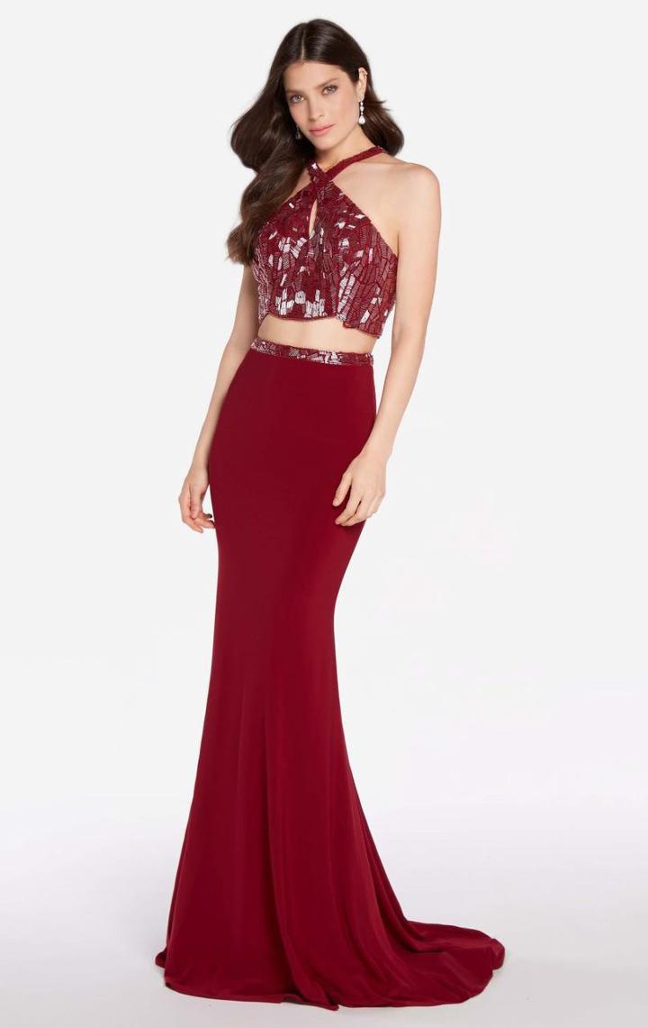Alyce Paris - 60013 Two Piece Halter Trumpet Dress
