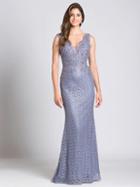 Lara Dresses - 33279 Scalloped V-neck Lace Gown