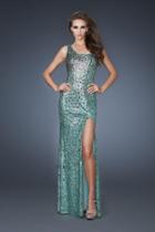 La Femme - 18600 Multi-color One Shoulder Strap Evening Gown