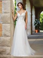 Enchanting By Mon Cheri - 117184 Beaded Illusion Keyhole Wedding Gown