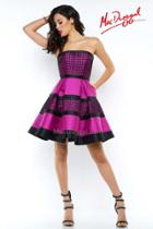 Mac Duggal Prom - 65718 Bustier Dress In Magenta Black