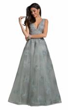 Lara Dresses - 29928 Beaded V Neck A-line Gown