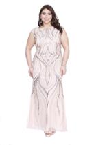 Kurves By Kimi - Flattering Sequined Embellishment Evening Dress 71190