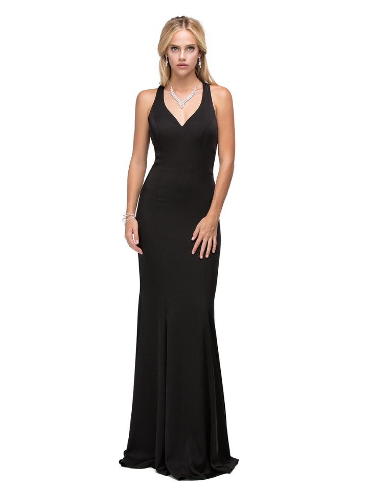 Dancing Queen - Magnificent V-neck Racer Back Prom Dress 9637
