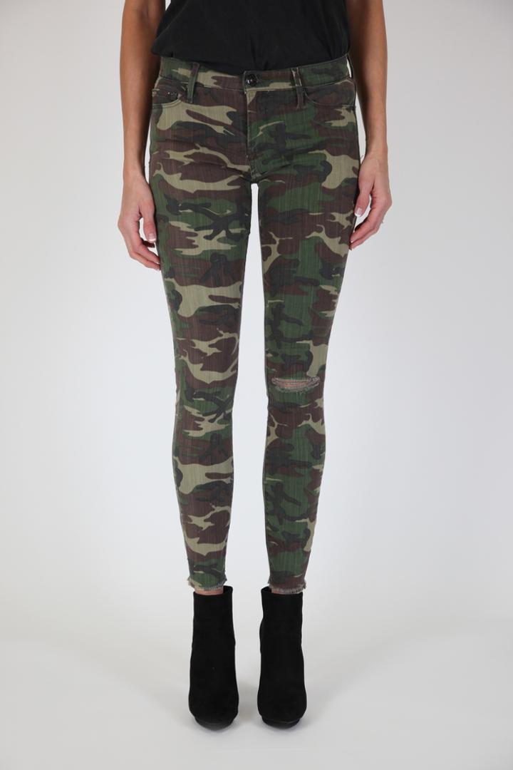 Black Orchid Denim - Noah Ankle Fray Echo Camo