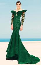 Mnm Couture - 2345 Ruffle Off-shoulder Laser Cut Mermaid Gown