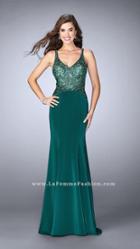 Gigi - Dazzling Sleeveless V-neck Flared Jersey Gown 23909