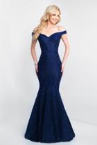Intrigue - 425 Off-shoulder Floral Lace Mermaid Gown