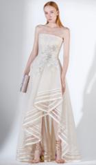 Saiid Kobeisy - 3403 Strapless Lattice Tulle Brode High Low Gown