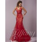 Tiffany Designs - Fabulous V- Neckline Beaded Dress 46087