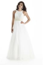 Jolene Collection - 17045 Beaded Halter Ballgown