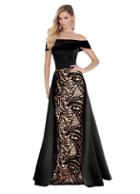 Ashley Lauren - 1290 Off Shoulder Evening Dress With Overskirt