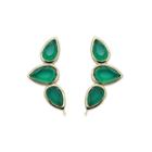 Rachael Ryen - Teardrop Wing Pins In Emerald Onyx