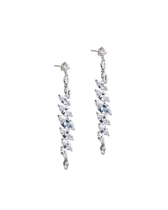 Cz By Kenneth Jay Lane - Marquise Linear Drop Earrings