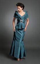Daymor Couture - 1033 Portrait Collar Mermaid Dress