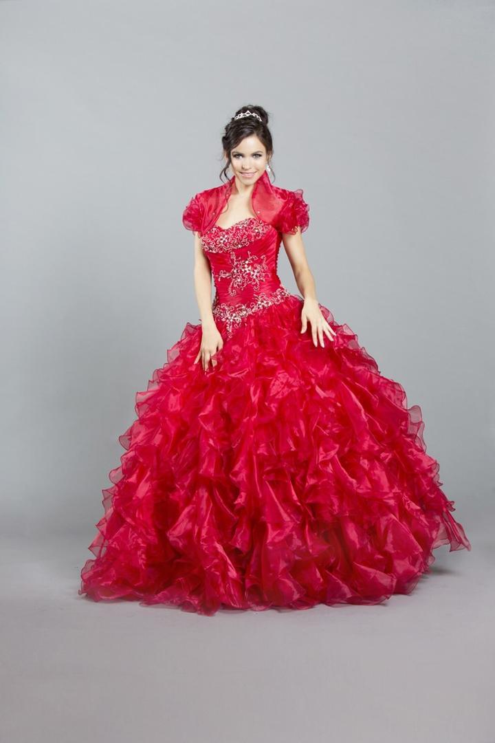 Aspeed - L1082 Ruffled Sweetheart Ballgown With Bolero
