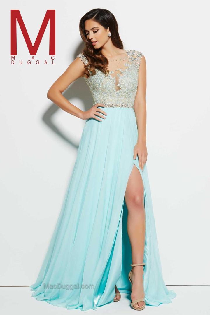 Mac Duggal Prom - 62503 M Aqua